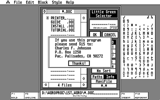 Little Green Selector (The) atari screenshot
